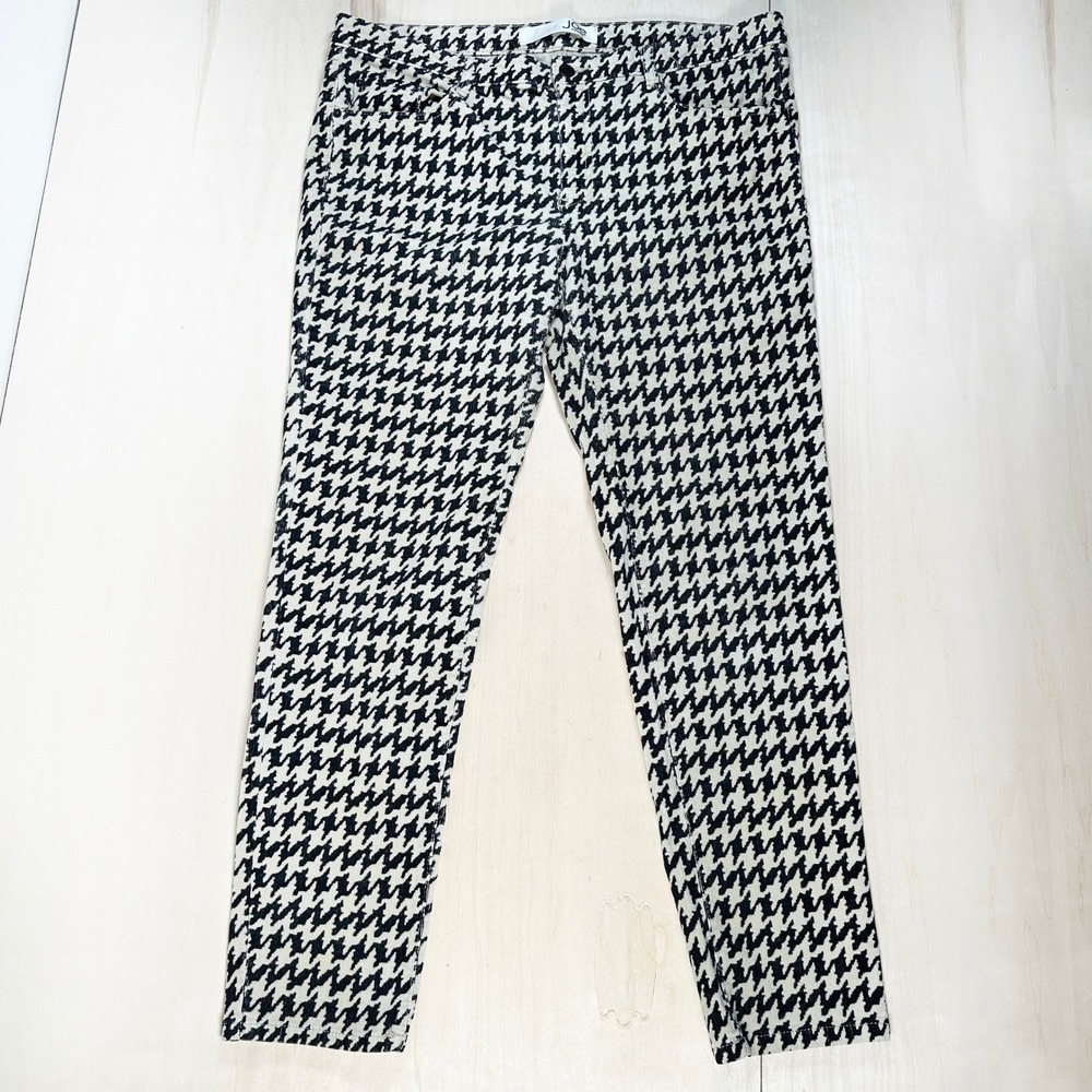 Joe Fresh Houndstooth Corduroy Pants 12 Slim Cotton Spandex Stretch